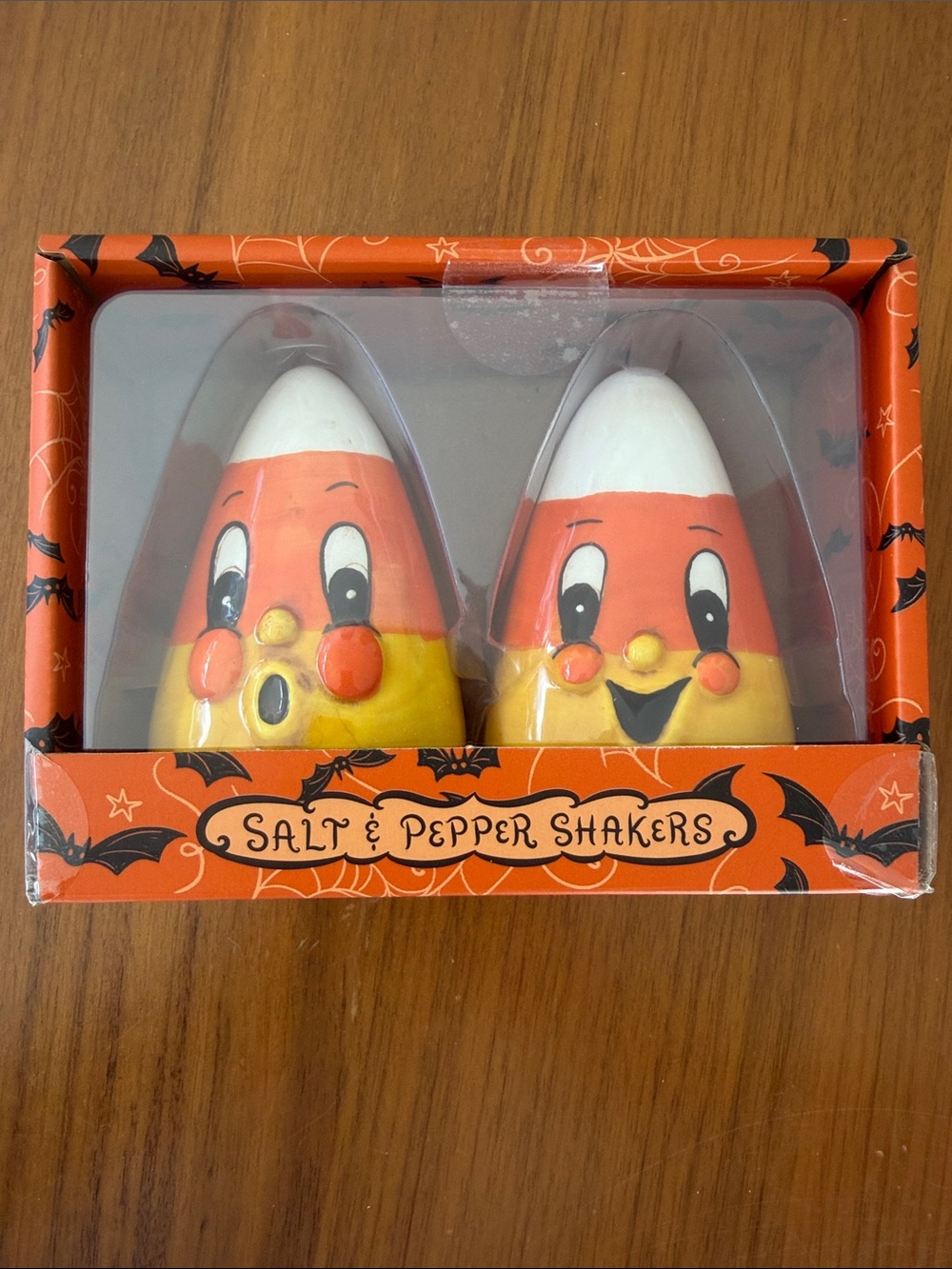 Halloween Candy Corn Salt & Pepper Shakers - Orange and Yellow Johanna Parker